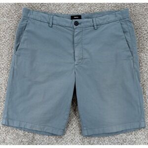 Theory Blake Patton 8" Shorts Mens 34 Wethered Blue Slim Fit Stretch Performance